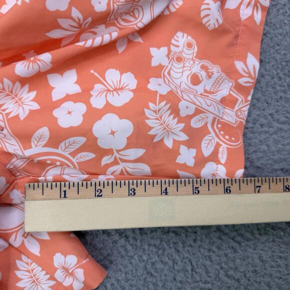 Grunt Style Men's Large Swim Trunks Tropical Death Orange White 7" Inseam Liner - Picture 9 of 14